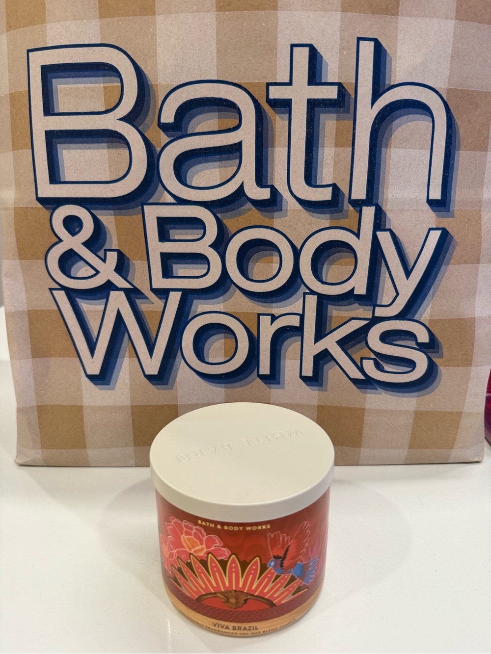 Bath & Body Works Viva Brazil Whipped Body Cream - Coral/White
